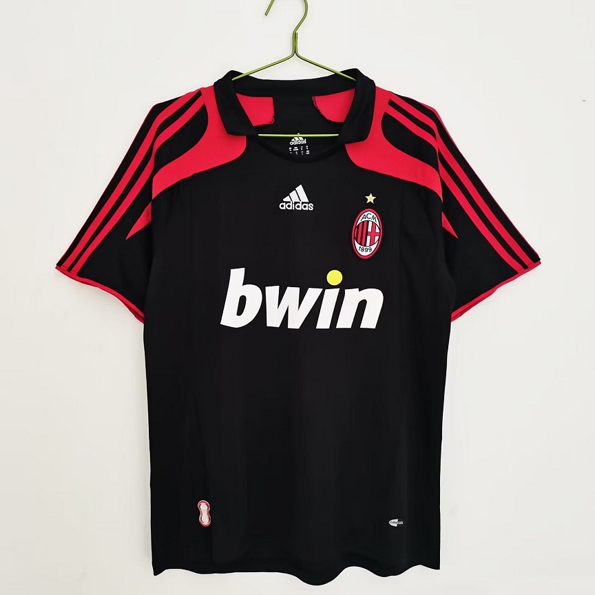 AAA Quality AC Milan 07/08 Third Black Soccer Jersey